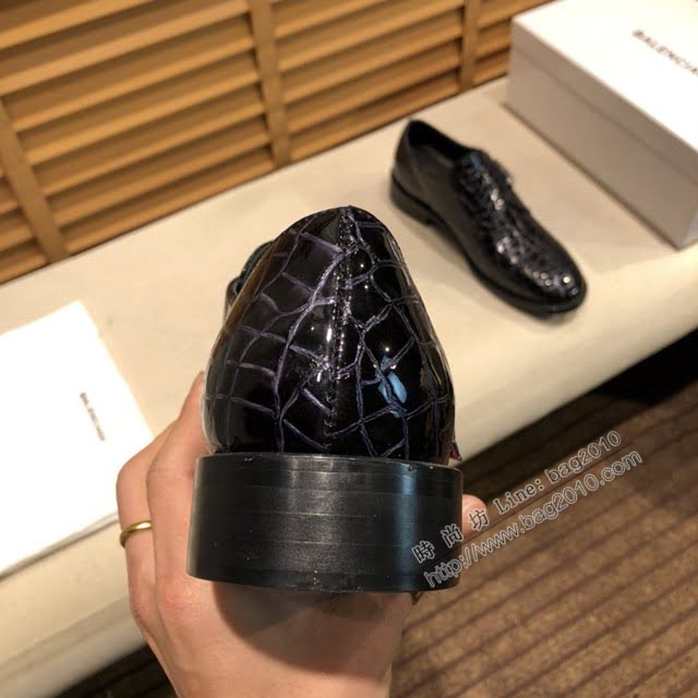 Balenciaga經典款男鞋 巴黎世家頂級版本進口原版小牛皮西裝鞋  hdbl1189